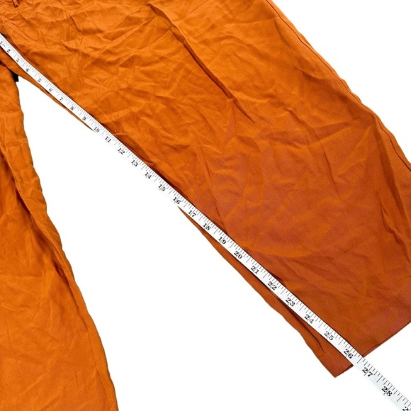 Eileen Fisher Tencel Viscose Crepe Straight Pant with Gathered Waist Size L - Picture 5 of 7